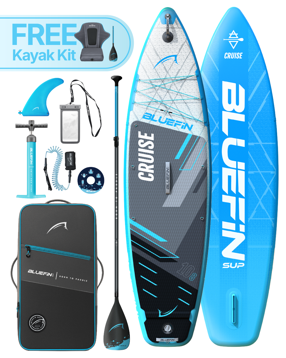 <tc>Cruise</tc> Planche à pagaie gonflable 10'8 SUP - Bleu