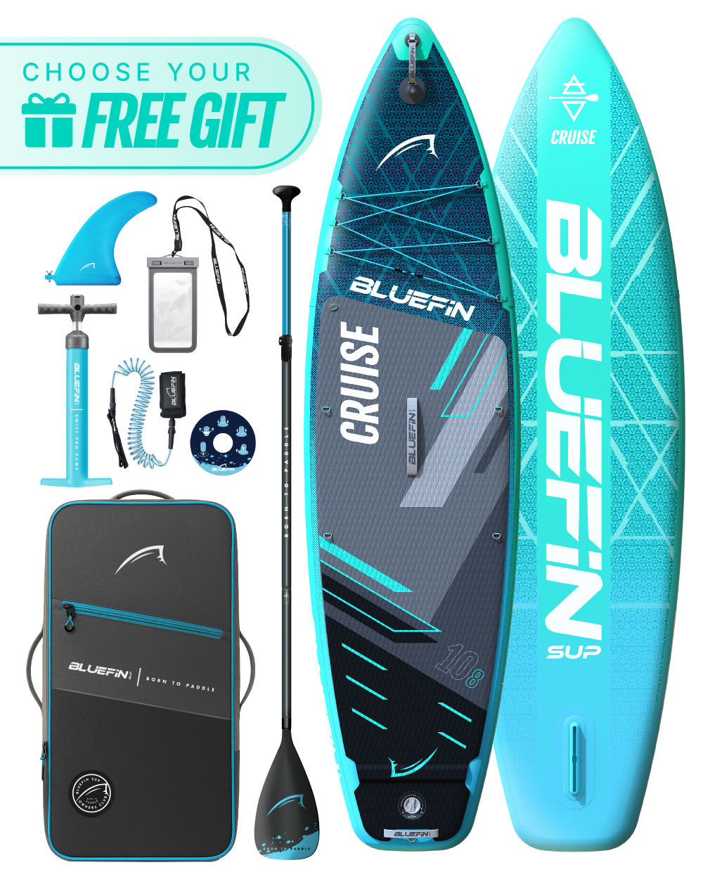 Cruise Paddleboard gonflable SUP 10'8 - Gecko