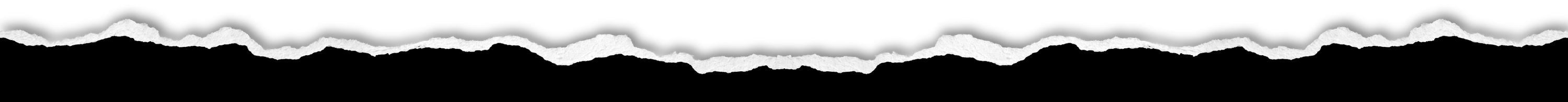 Torn white paper strip on a black background, creating a jagged edge effect.