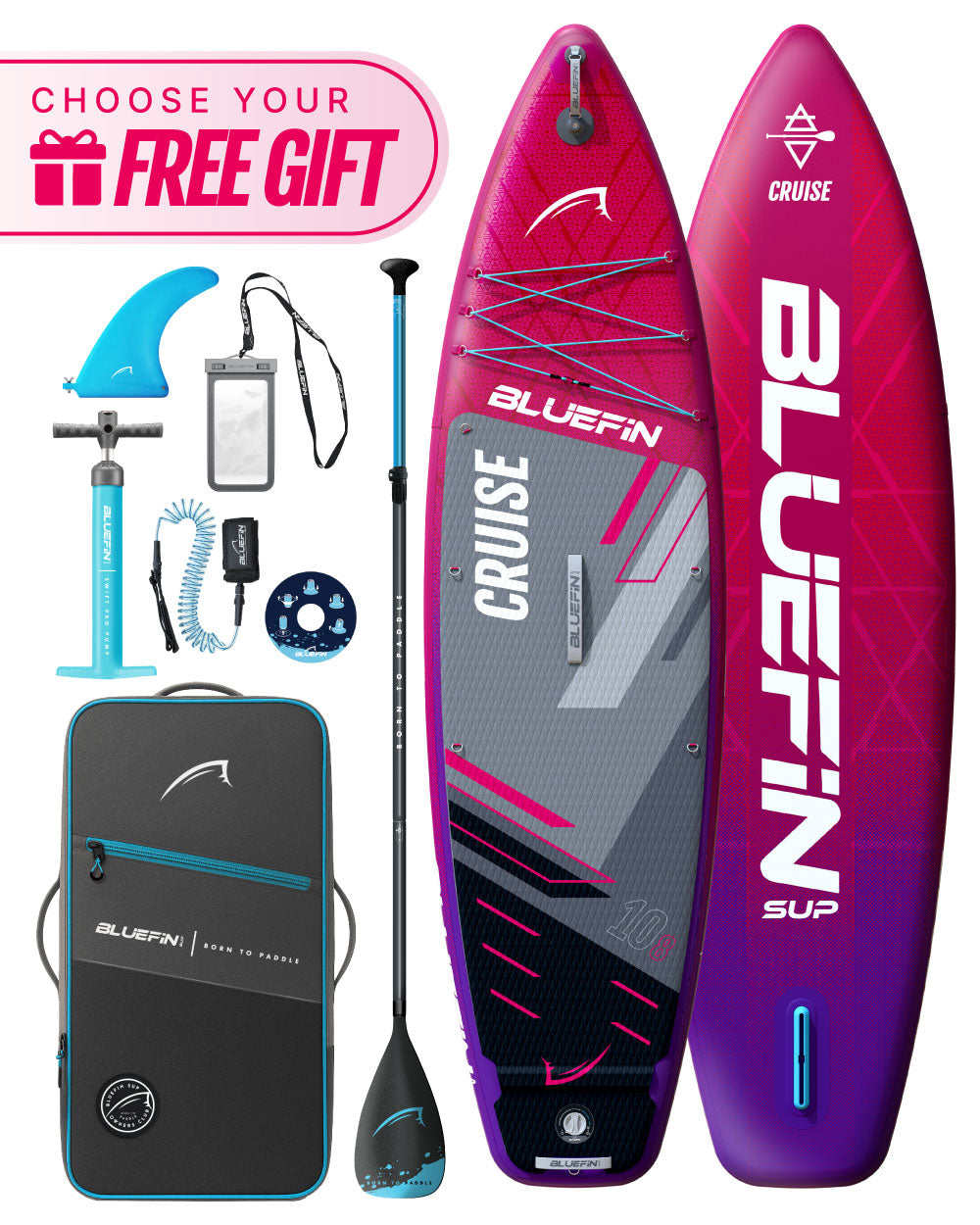 Cruise 10'8 Opblaasbare Paddleboard SUP - Rood