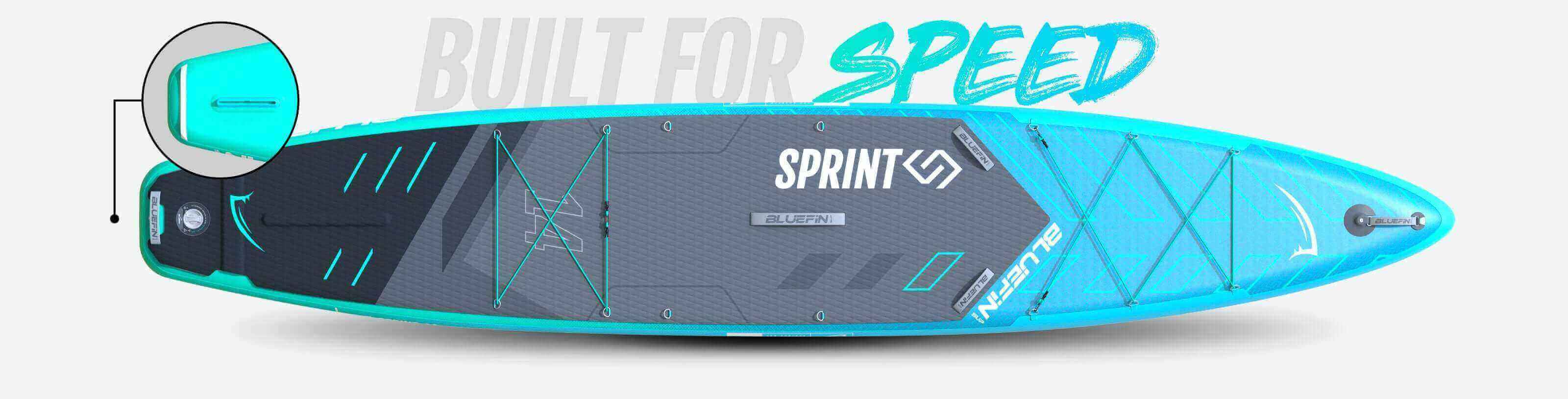 Sprint 14' Inflatable Racing SUP Board – Bluefin SUP